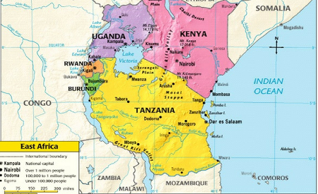 Kenya-Uganda-Tanganyika Map