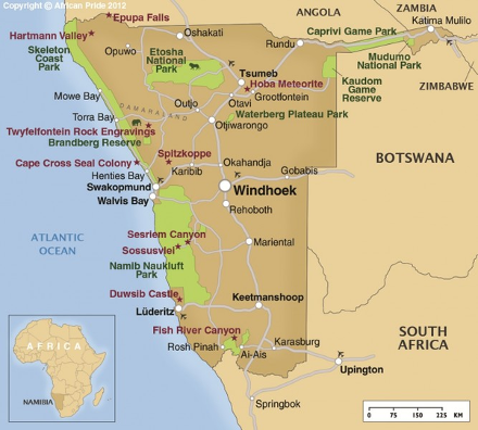 South West Africa Map